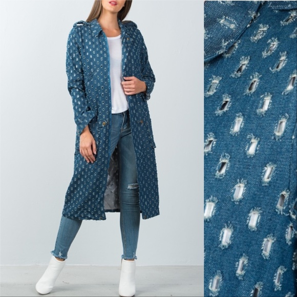 LONGLINE DENIM JACKET SPRING DENIM! - Picture 1 of 3